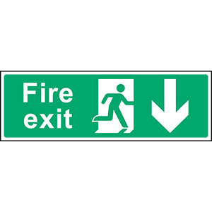 Fire Exit Sign EMER0008 (450x150mm)