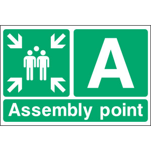 Fire Assembly Point Sign EMER0087 (600x400mm)